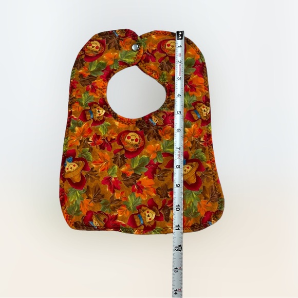 Lot/2 Handmade Thanksgiving Bibs OOAK - Picture 6 of 11